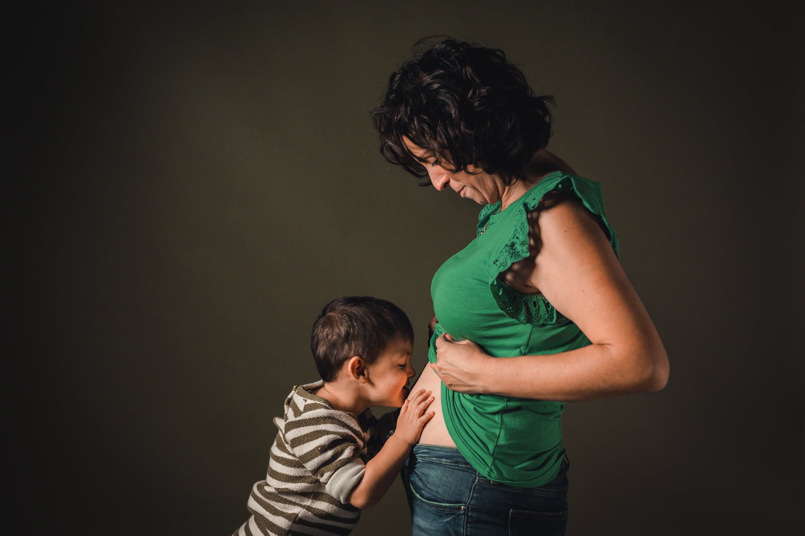 Fotos en familia en un estudio