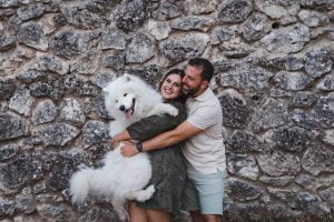 foto con perro en preboda de alicante